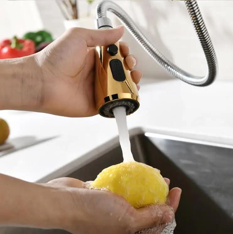 Новый выдвижной кухонный кран золото/хром/никель/раковина смеситель кран 360 градусов вращение кухня смеситель краны кухня кран