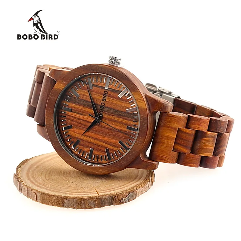 2017 New Design Luxury BOBO BIRD Brand Men Watches Wooden Band Quartz Wood Watch Wrist Watch with Gift Box Male Relogio C-M10