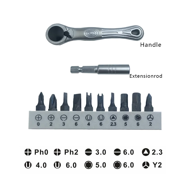12в1 портативный ручной инструмент для ремонта, мини 1/" Быстрый Трещоточный ключ и отвертка Биты для ремонта и обслуживания