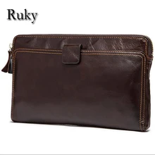 high quality Brand Genuine Leather Wallet 2016 New Fashion Money Clips Purse Wallets Man Male Large Capacity Clutch Long Wallets