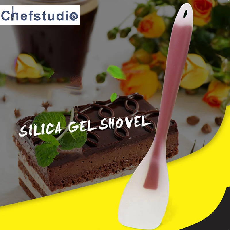 6 Colors Heat Resistant Silicone Sala Spoon Tool High Quality Safety Non-toxic Cooking Tool Eco-Friendly Kitchen Cooking Utensil