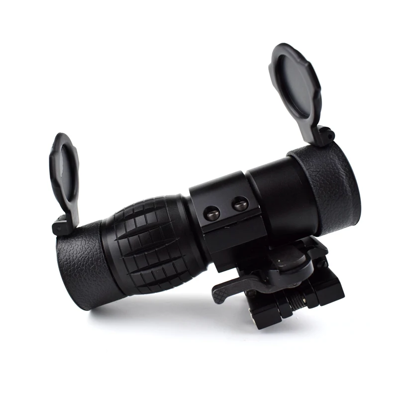 

Tactical 3X Magnifier Outdoor Hunting Optics Riflescope Sights With Flip Up Cover Fit for 20mm Rifle Gun Rail Mount