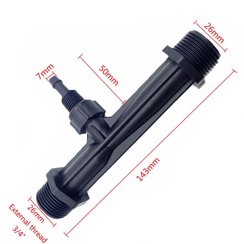 1/2" 3/4" 1" male Thread Venturi Fertilizer Injector Irrigation Drip Device Flowers Fertilization Garden Water Tube Emitter