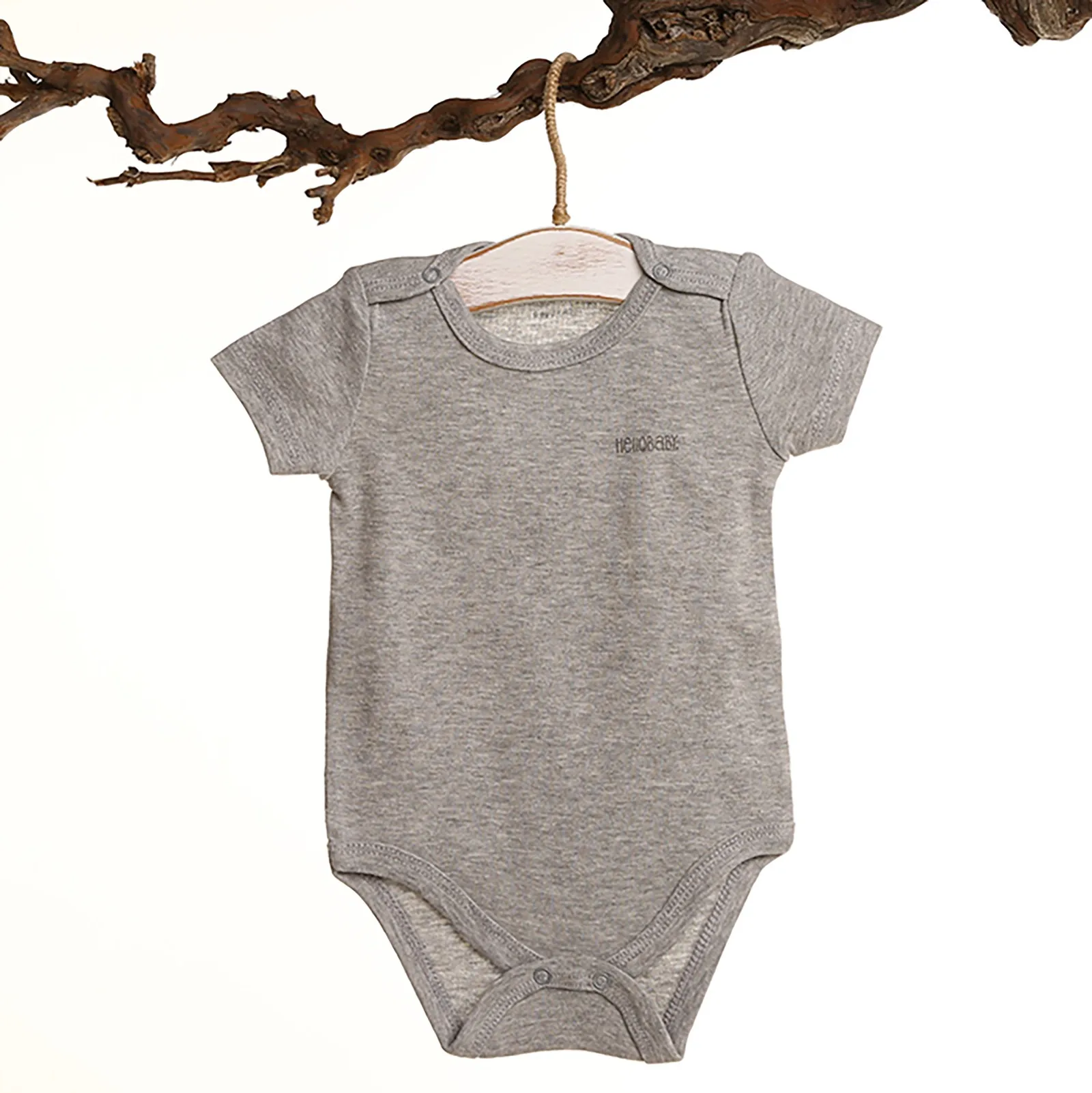 

HelloBaby Logo Colored Short Sleeve O-neck 100% Cotton Bodysuit For Baby Girls and Baby Boys