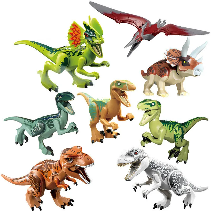 

Dinosaurs World Park Dinosaur Raptor Protection Zone Building Blocks Set Kids Toys 1 pcs Random