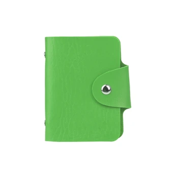 

Women Men Pocket 24 ID Credit Card Holder Purse Business Wallet Solid Faux Leather Hasp Casual Card Bags 2018 Fashion