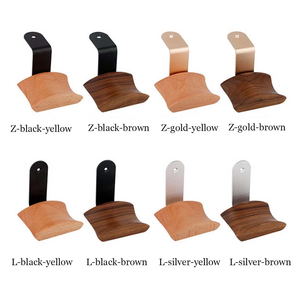Universal Headphones Stand Solid Wood Gaming Headset Hanger Walnut Beech Maple Wooden+Aluminum Alloy Head-mounted Earphone Holde