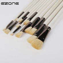 

EZONE 1 PC Paint Brush Wooden Handel Different Size Wool Hair Brushes For Watercolor Oil Gouache Acrylic Painting Art Supply