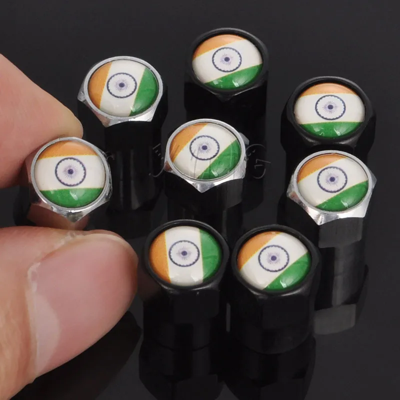 4pcs/set India Car Wheel Tires Valves Tyre Stem Air Caps