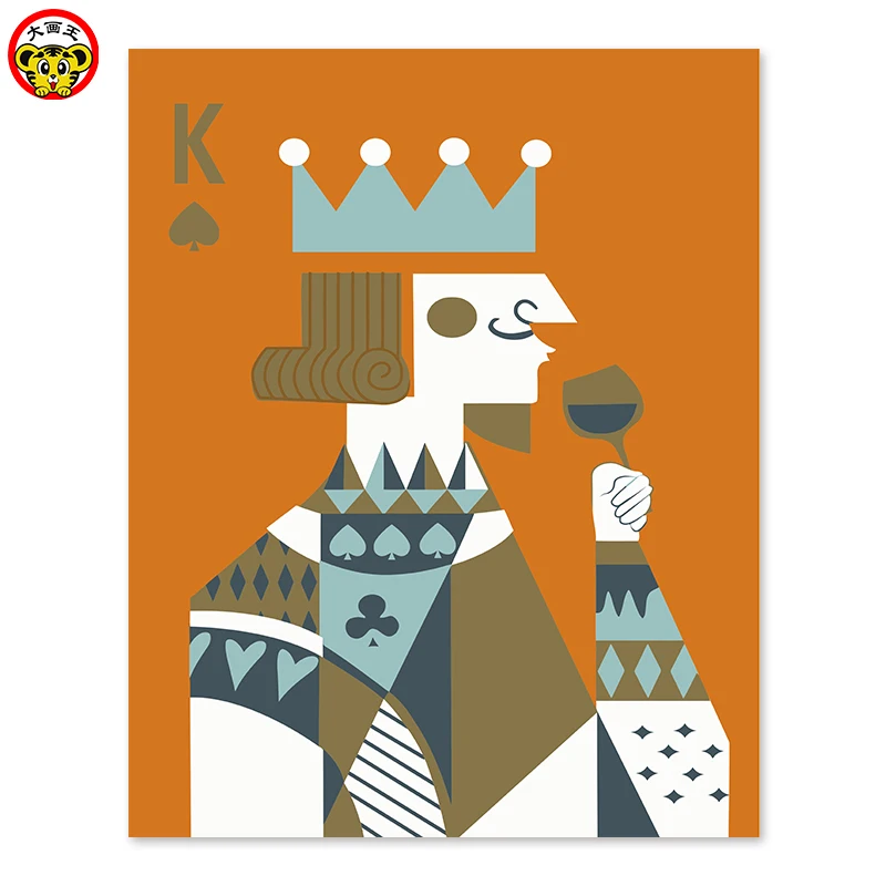 

painting by numbers art paint by number Cartoon poker lovers K