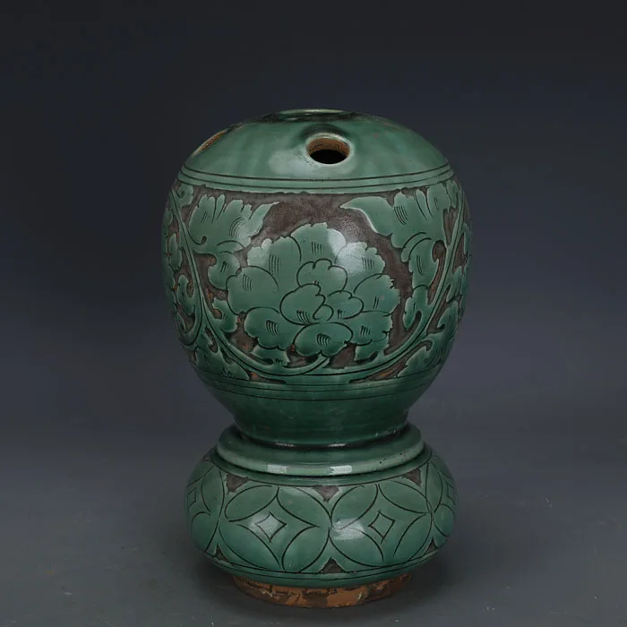 Collect Chinese Ceramics Song Guan Kiln Porcelain Deer Head Bottle Vase Ornament