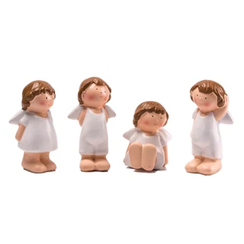 

4pcs/set European resin Angel ornaments Figurines fairy People's modeling Miniatures decoration crafts gifts for Home decor