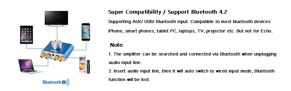 AIYIMA TPA3116 мини-усилитель Bluetooth усилители мощности HiFi мини цифровой предусилитель Аудио Стерео усилители домашний кинотеатр звуковой усилитель