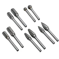 טונגסטן פלדה 6x10 6x12mm קרביד טונגסטן פלדה גריסה רוטרי Boring קאטר 5pcs / סט נגרות גילוף בעץ כלי נגרות סכין (1)