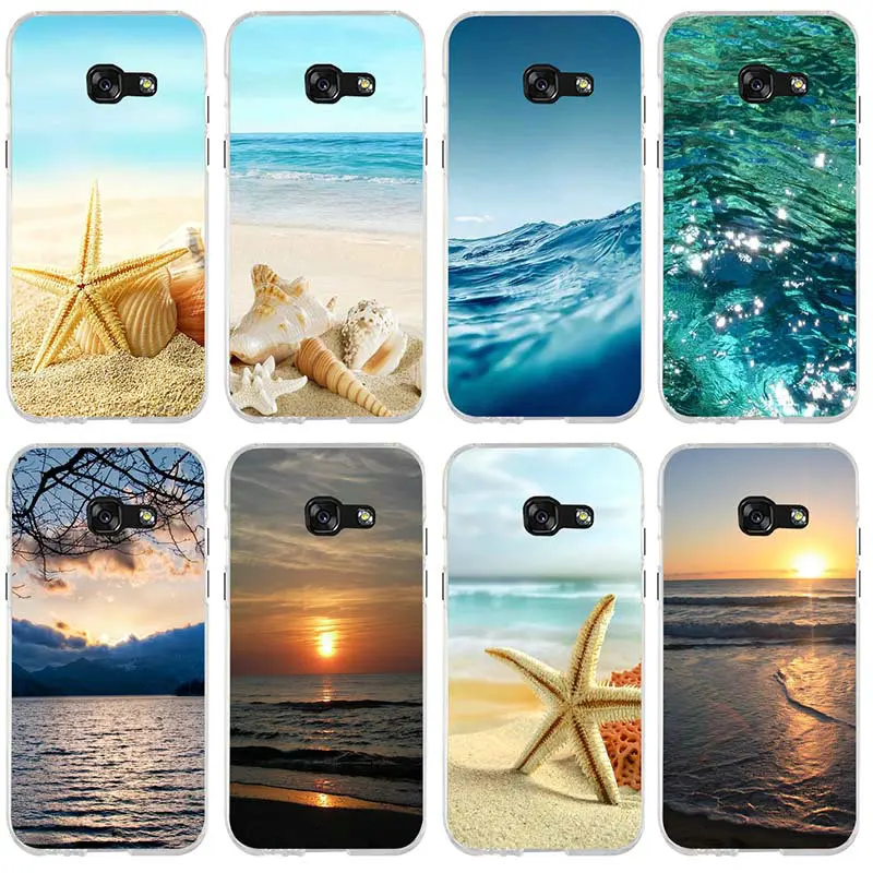 Мягкий чехол для телефона Samsung Galaxy A3 A5 A7 J1 J2 J3 J4 J6 J5 J7 J8 2016 2017 2018 морские ракушки