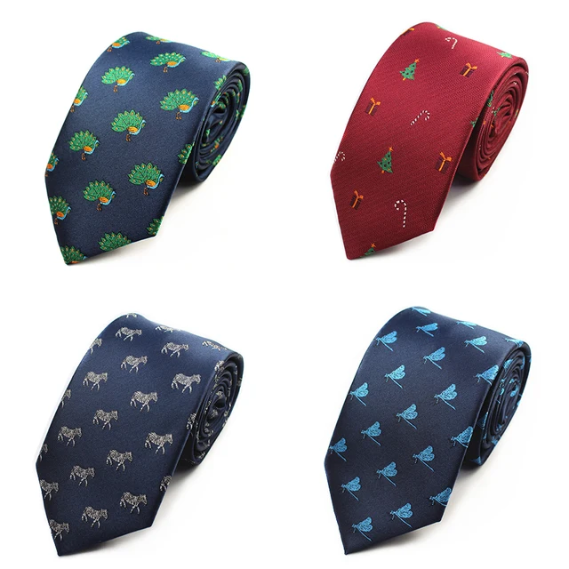 jemygins animal mens ties silk jacquard weave christmas tie slim