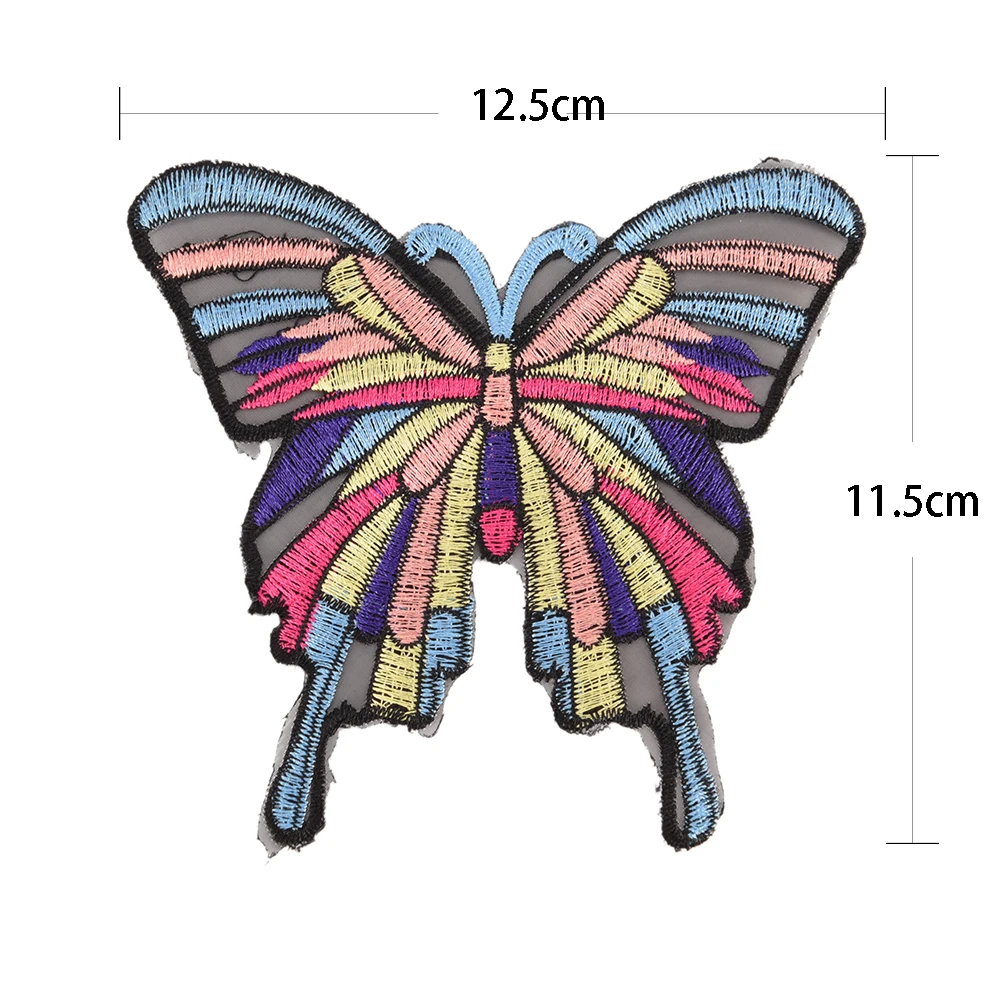 Нашивки «бабочки» с тепловым принтом на футболке джинсы с утюгом на нашивках для одежды А-уровень моющиеся аппликации 2 размера