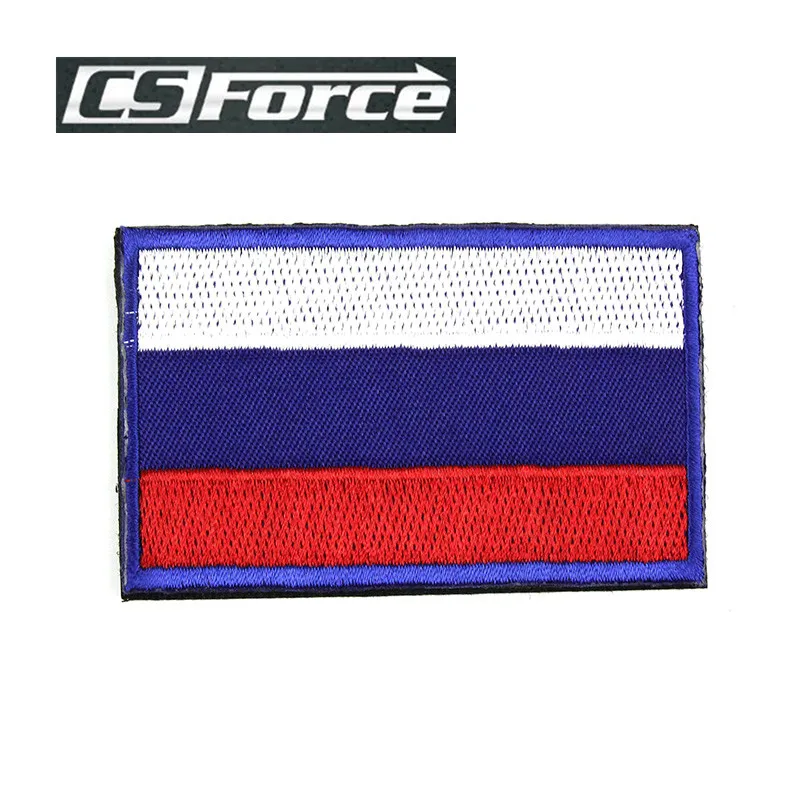 

RUS Flag Morale Patch Russian National Embroidery 3D Badge Military Armband with Sticker Backside Hook&Loop Patch Tactical Wear