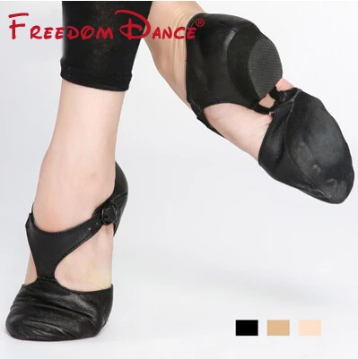 online Trecho De Couro genuíno Jazz Dança Sapatos Para As Mulheres Esporte Ballet Sapato de Dança Sandálias de Dança das Crianças Exercício Professores Sapato
