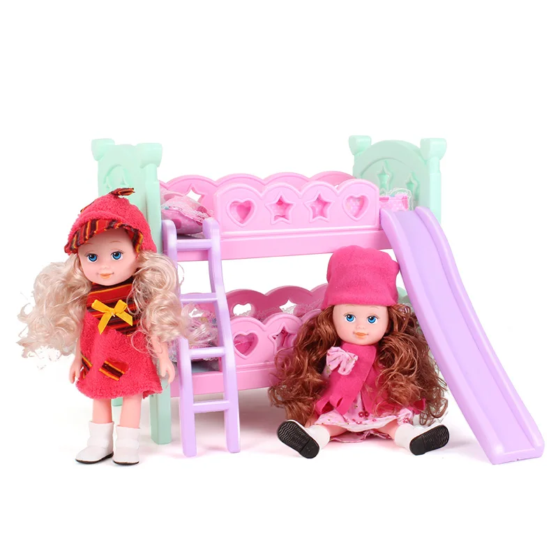  Kids Family Simulation Toy Princess Set Children's Birthday Present Little Girl Pretend Play Doll D
