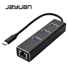 USB C Ethernet адаптер USB C концентратор для Ethernet Внешний RJ45 LAN адаптер USB-C сетевая карта гигабитный Интернет для DELL Macbook