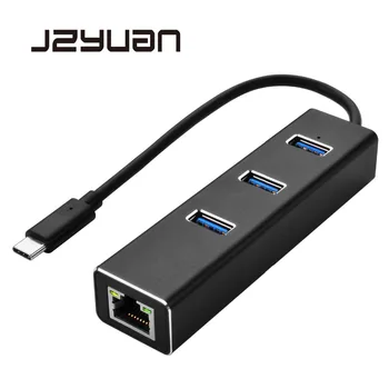 

USB C Ethernet Adapter USB C Hub to Ethernet External RJ45 LAN Adapter USB-C Network Card Gigabit Internet For DELL Macbook