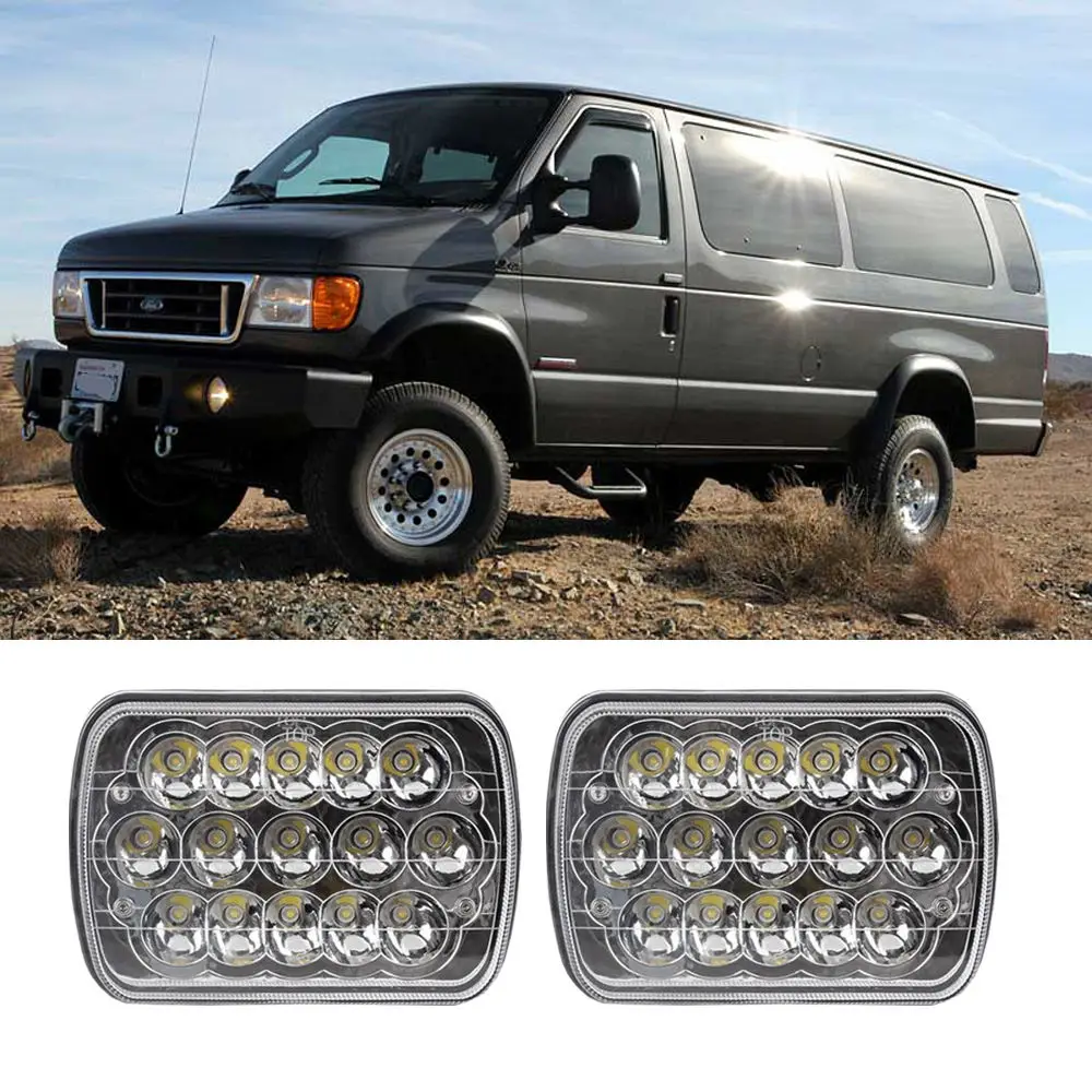 2x LED Headlight Headlamp Upgrade for E 150 E 250 E 350 Econoline Club