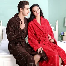 Зимние толстые 100 подушки из чистого хлопка в клетку халат Lover