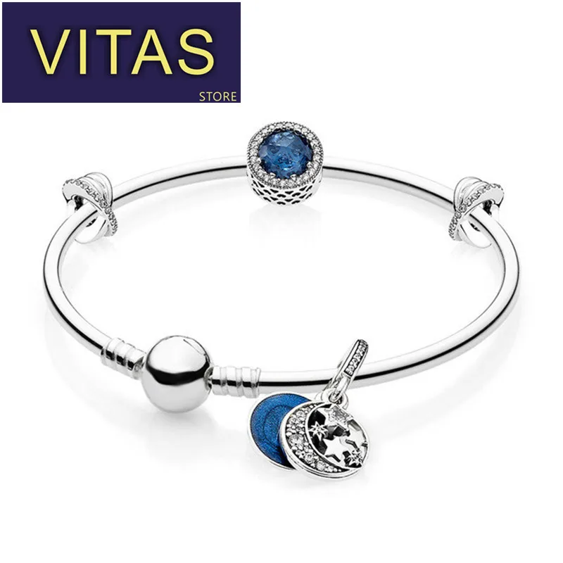 

ViTas PAN 925 sterling silver new bracelet fashion elegant marine logo set women's DIY jewelry party fashion gifts