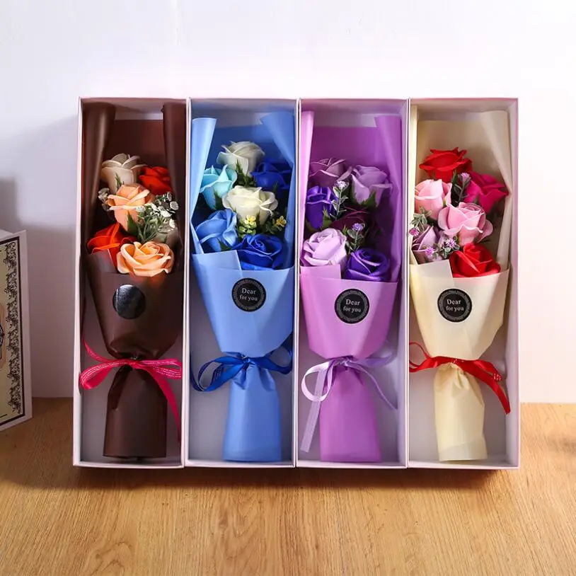 Artificial Flower Soap Flower Roses Gift Box Valentine's day Birthday