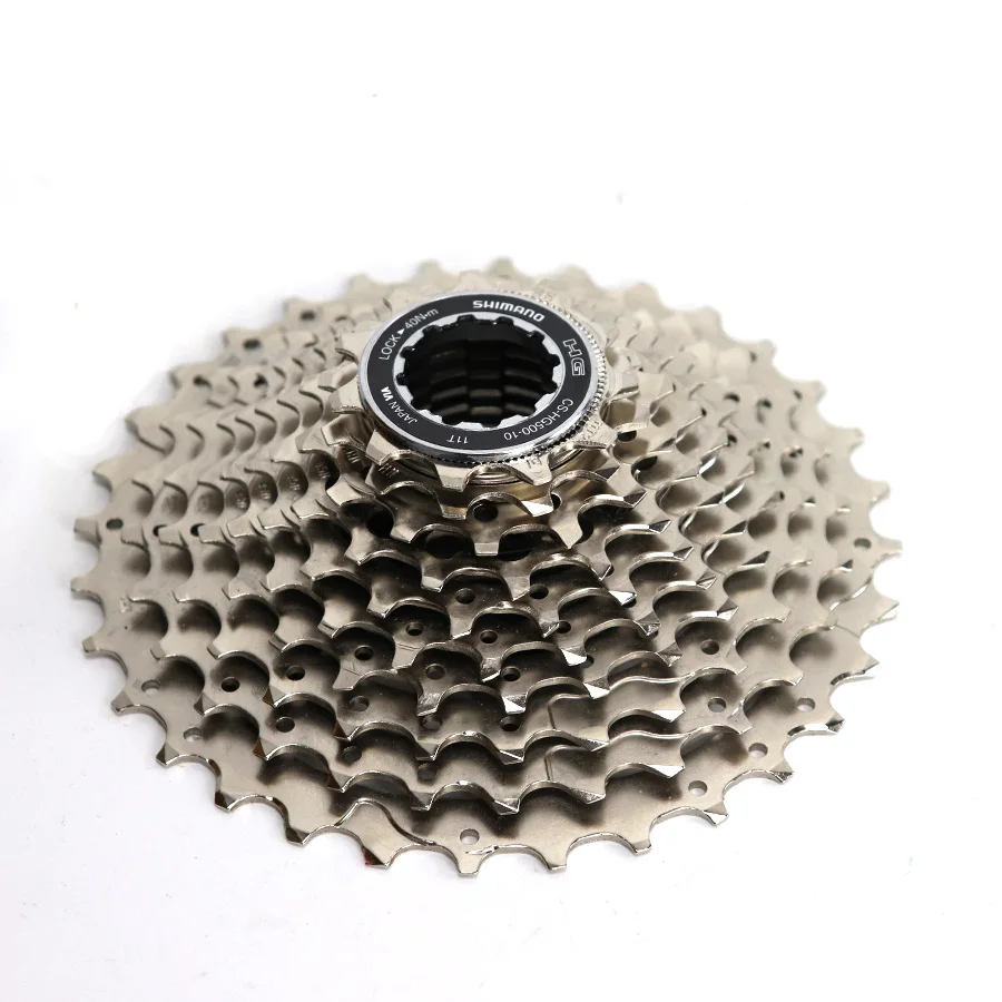 Shimano CS-HG500 rueda libre de 10 velocidades para bicicleta de carretera piñón robusto casete para transmisión de 10 velocidades Shimano CS-HG500 rueda libre de 10 velocidades para bicicleta de carretera piñón robusto casete para transmisión de 10 velocidades