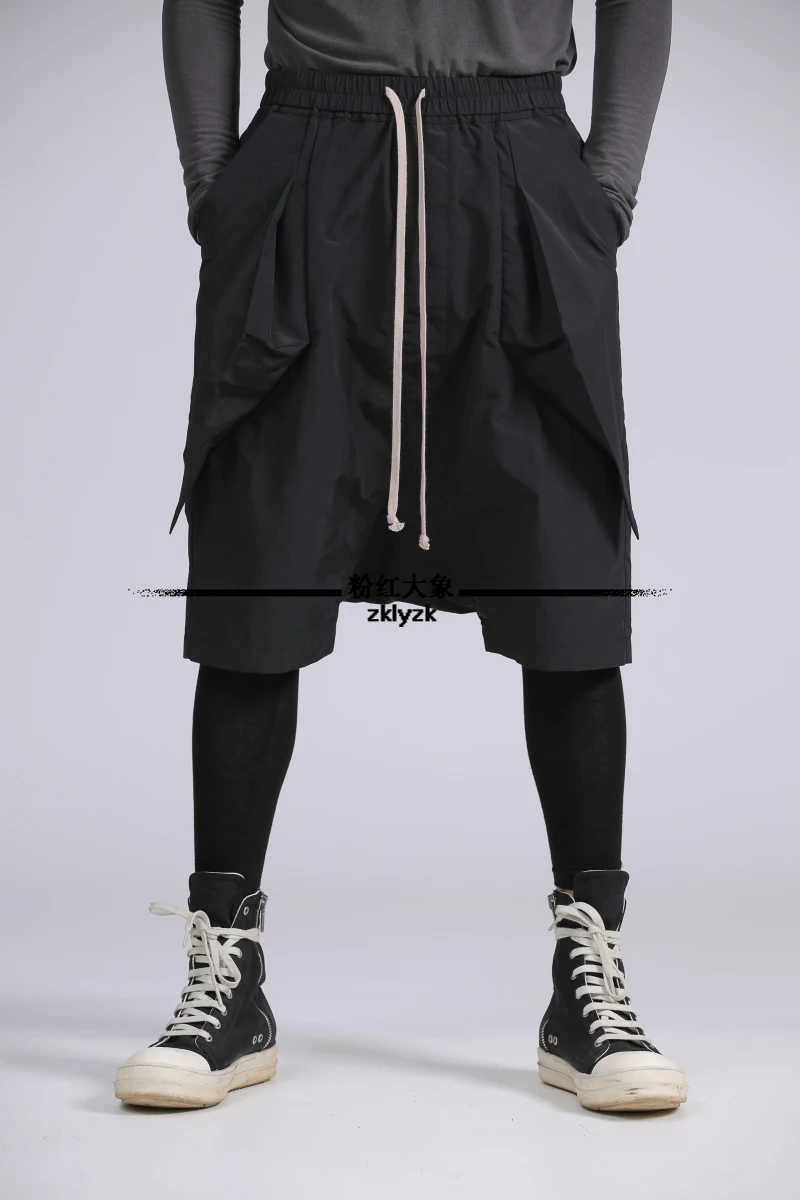 Новая мода стереоскопический КРЫЛО боковой карман свободные пять очков брюки повседневные шорты плюс размер одежда 27-46