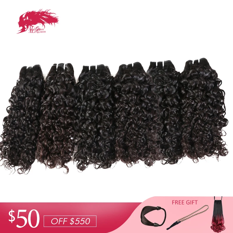 

Ali Queen Hair Wholesale 10Pcs Lot Brazilian Water Wave Human Hair Weave Bundles Virgin Human Hair Extensions Natural Color