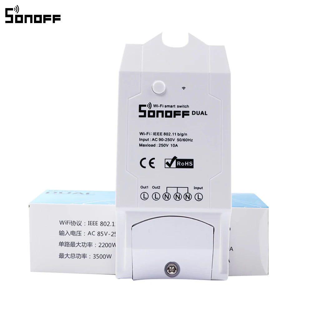 3 шт. Sonoff Dual 2CH Wifi освещение переключатель Управление несколькими устройствами WiFi
