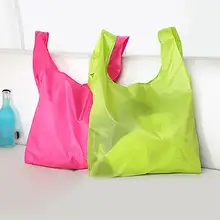 뜨거운 판매! 대형 접이식 shoppingbag 스토리지 토트 핸드백 에코 친화적 인 나일론 가방 접이식 방수 립스틱 숄더 백(China)