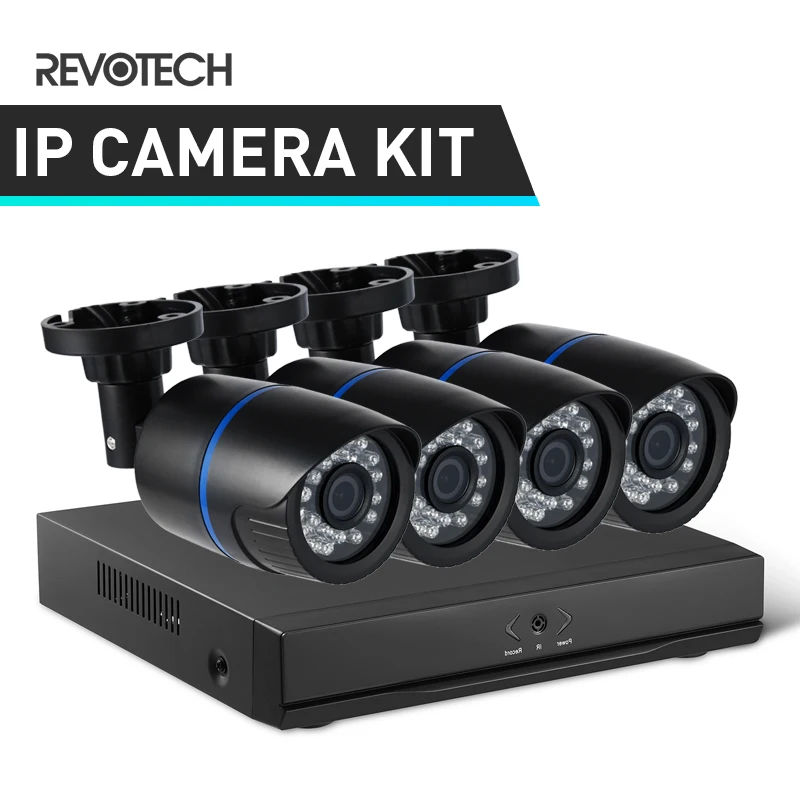 

4CH 1080P CCTV IP Camera System Kit HD 8 Channel NVR 4PCS 1920x1080P 2.0MP Waterproof Bullet Camera Secuity Surveillance Camera