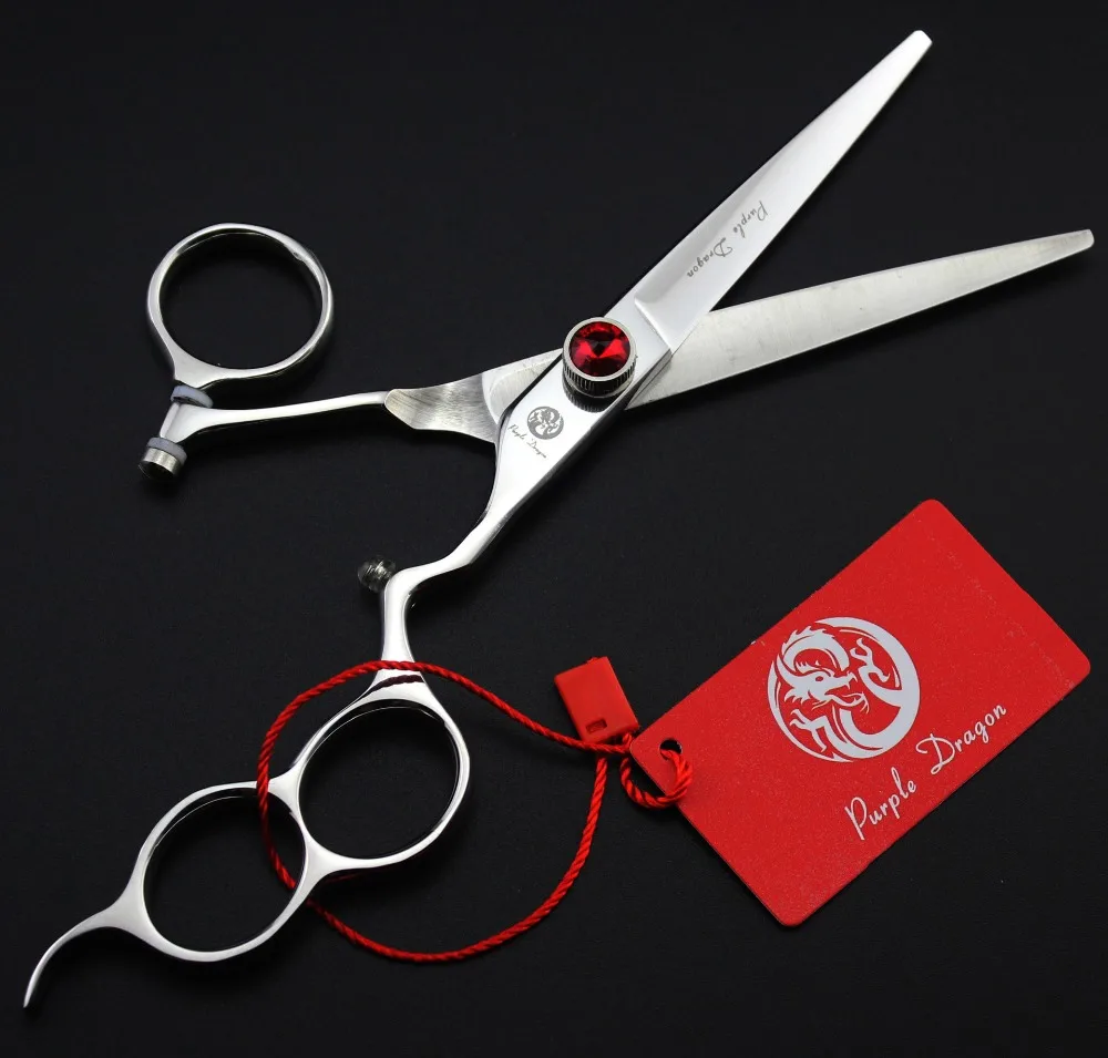 

607# 6.0'' Brand Purple Dragon TOP GRADE Hairdressing Scissors JP 440C 360 Degree Rotation Barbers Cutting Shears Hair Scissors