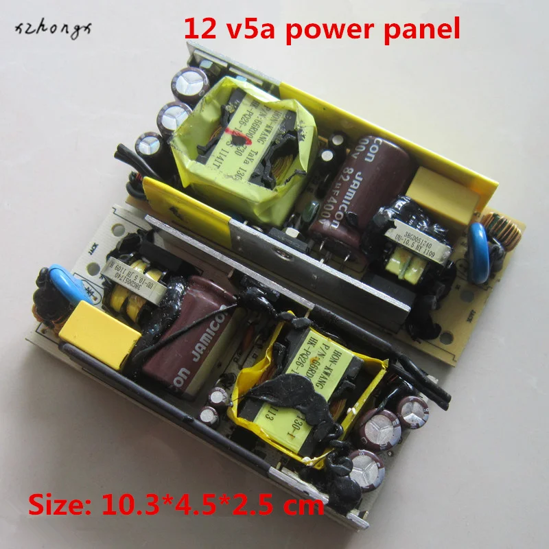 

XNWY AC-DC 12V 5A Switching Power Supply Module 5000MA Bare Board for Replace/Repair LCD 100-240V 50-60Hz