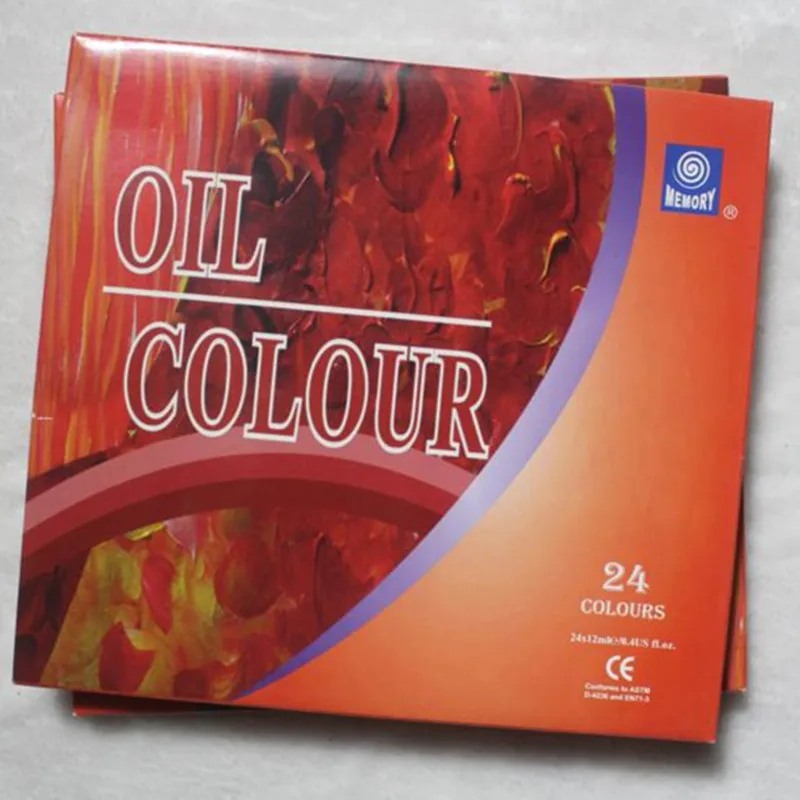 Online Professionelle Ölfarbe Leinwand Pigment Kunst Liefert Farben Jedes Rohr Zeichnung 12 ML 24 Farben Set Freies Für Pinsel