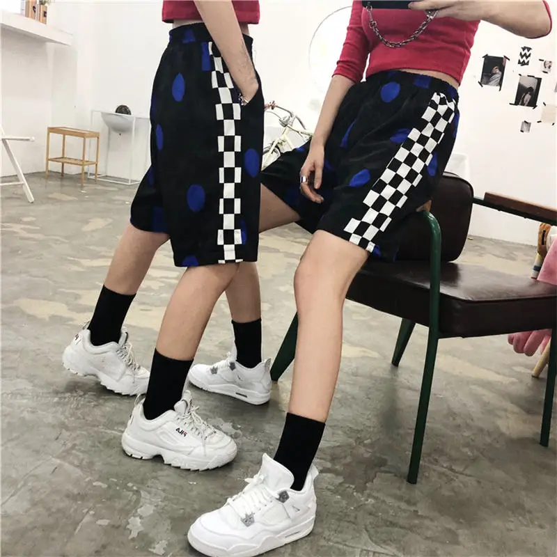 

Summer Korea INS Harajuku BF Classic Street Paragraph Pocket Loose Men and Women Casual Shorts