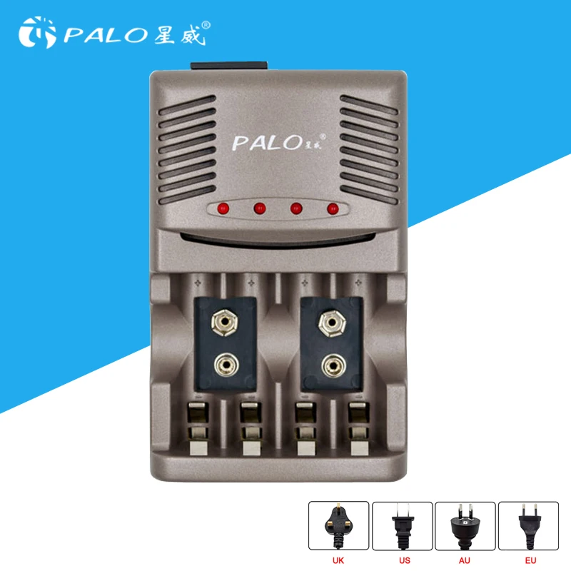 

Free shipping 4 Slots battery Charger for AA / AAA 9V NiCd NiMh Batteries