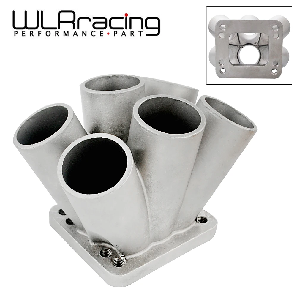 

WLR - Cast Stainless Steel 6-1 Turbo header manifold Merge collector T3 T4 with T3 Flange WLR-THM01-6