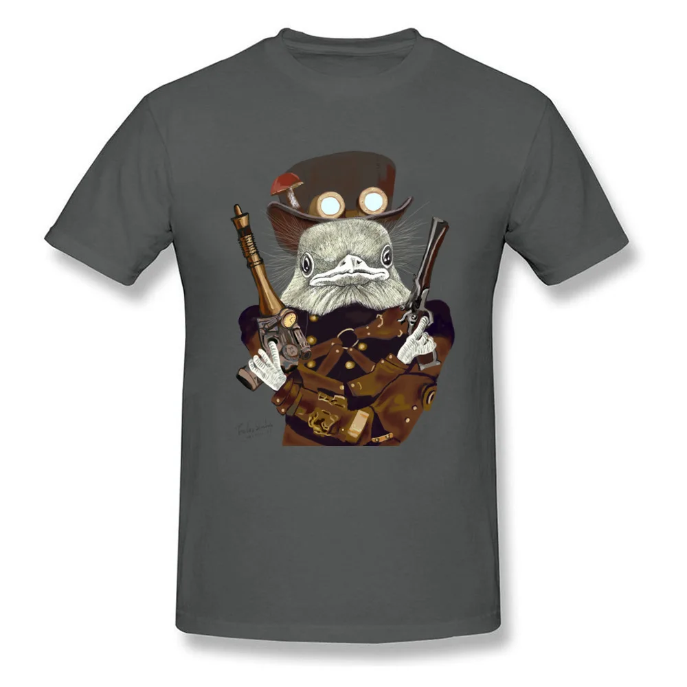 Cool T Shirts Brand New O Neck Funny 100% Cotton Fabric Men T Shirt Custom Short Sleeve Tops Shirt Top Quality Wild West Bird Ranger with Mushroom Hat carbon
