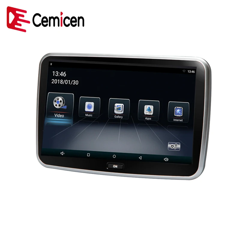 Cemicen 2 шт. 10,1 дюймов Android 6,0 Автомобильный подголовник монитор сенсорный экран HD 1080P wifi/USB/SD/Bluetooth/FM передатчик/динамик/MP5