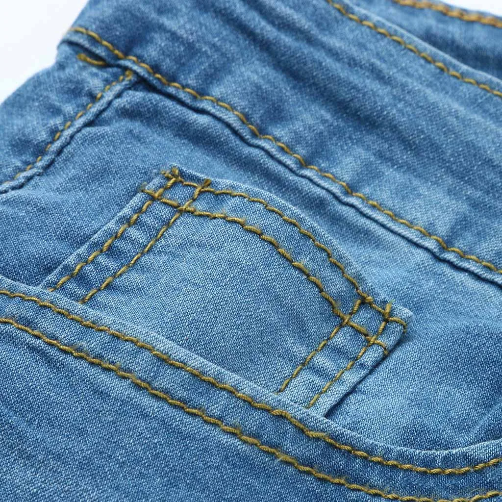 Новое поступление размера плюс женские джинсовые обтягивающие брюки с высокой талией Стрейчевые джинсы рваные джинсы-карандаш женские повседневные джинсы 7XL