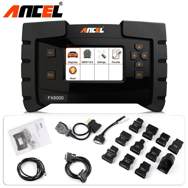 Ancel FX6000 OBD2 сканер диагностический инструмент все системы ABS подушка безопасности