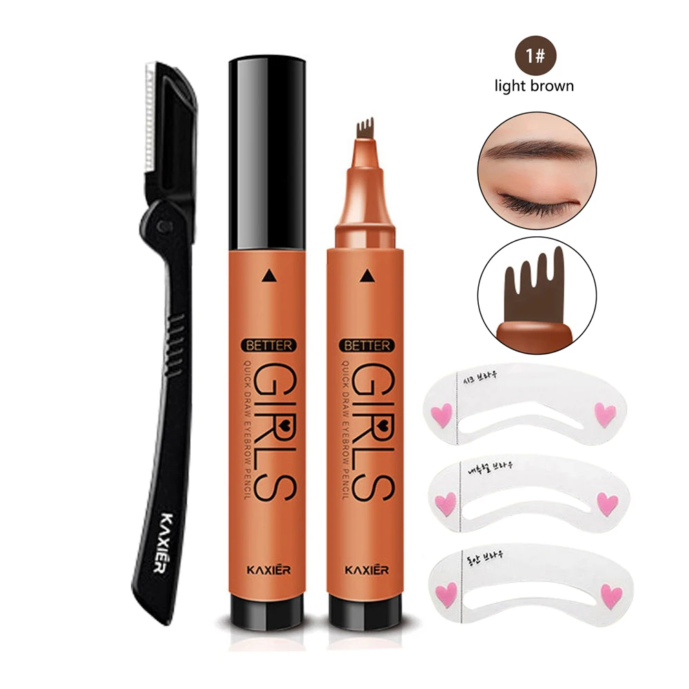 3 Colors Automatic Matte Eyebrow Pencil Waterproof Tattoo Pen Long-Lasting Cosmetic Women Makeup Tool | Красота и здоровье