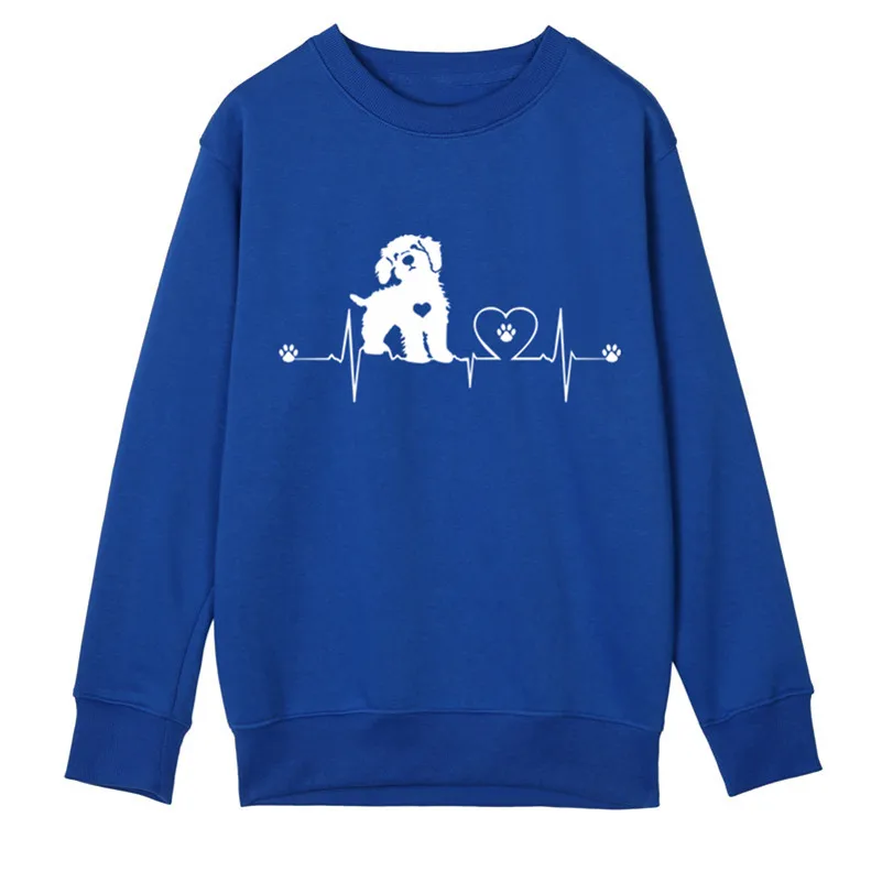 Осенняя Женская сердцебиение Goldendoodle фуфайки, женские толстовки флис с круглым вырезом животное собака девушка женский свитер пуловер OZ-027