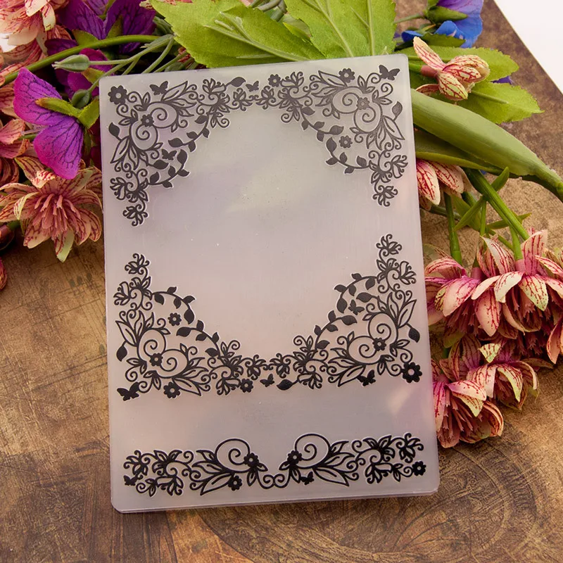 

KLJUYP Frame Plastic Embossing Folders for DIY Scrapbooking Paper Craft/Card Making Decoration Supplies