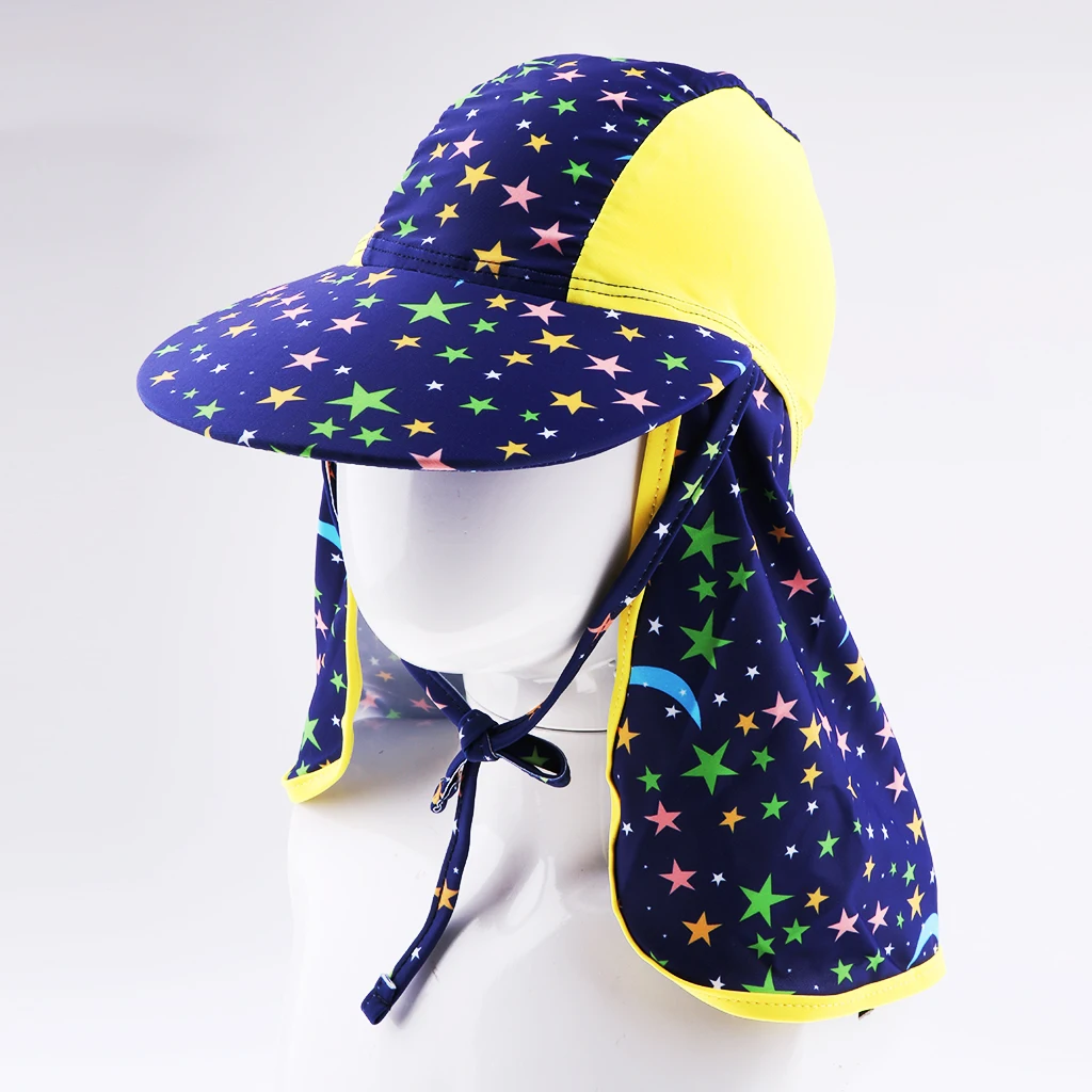 Childrens Sun Legionnaire Hat Cap Kids Baby UPF 50+ Neck Flap Protection Swimming Neck Protector for WaterSports Camping Hiking